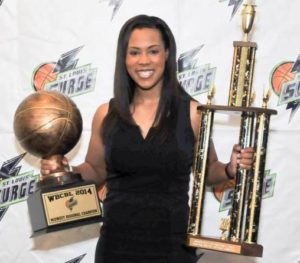 Surge GM Khalia Collier with 2014 Trophies