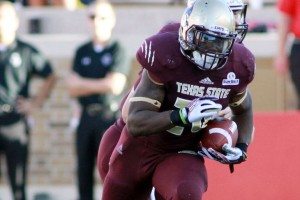 Terrence Franks during a play at Texas State.