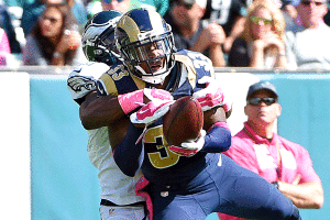 E.J. Gaines surprised everyone and started 15 of 16 games for the Rams at cornerback. Photo by Eric Hartline.