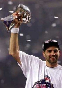 Kurt Warner celebrating the franchises first Super Bowl win.