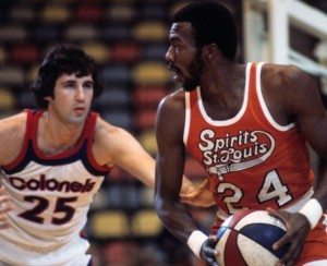 ABA Basketball: Spirits of St. Louis Marvin Barnes (24) in action vs Kentucky Colonels at Riverfront Coliseum. (Photo by Manny Millan /Sports Illustrated/Getty Images) 