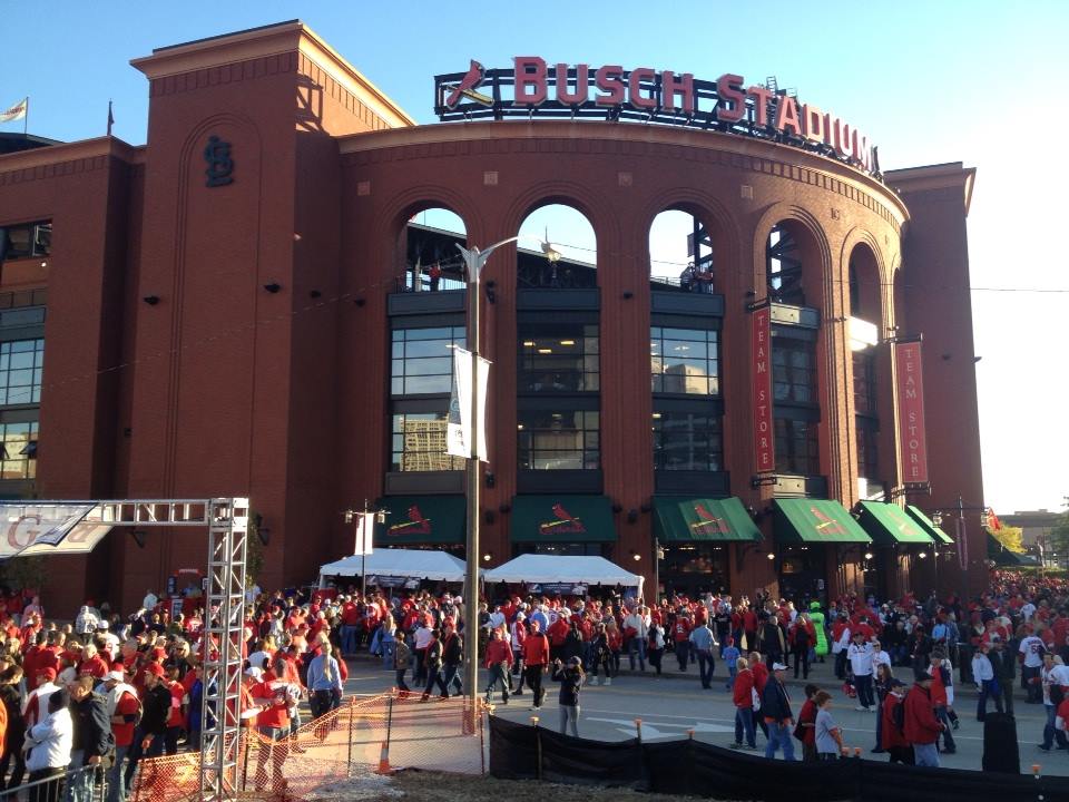 Ballpark Village - Cardinals Away Game Giveaway STL City Flag Remix Replica  Jersey