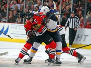 Can the Blues finally get over the hump and beat the Blackhawks in the playoffs this year? Photo via Dennis Wierbicki/USA TODAY Sports.