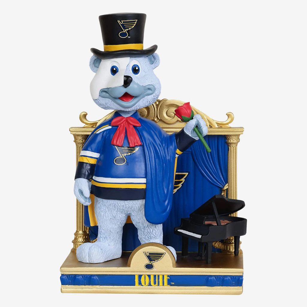St. Louis Blues Louie New Year's Mascot Bobblehead - Collectible Bobbleheads  by Kollectico