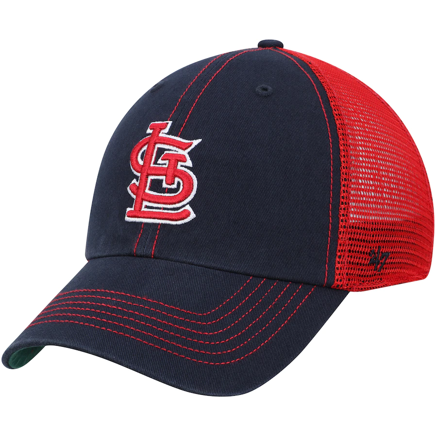 Men's '47 Graphite/White St. Louis Cardinals Trawler Clean Up Trucker  Snapback Hat