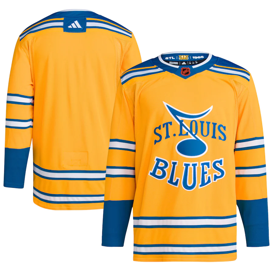 adidas Blues Authentic Reverse Retro Wordmark Jersey - Yellow, Men's  Hockey